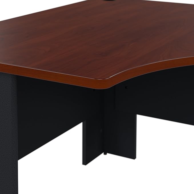 Bush Business Furniture Series A 48W Corner Desk in Hansen Cherry and Galaxy, Small Computer Table for Home or Professional Office