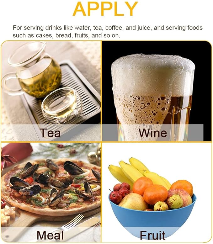 Solid Wood Serving Tray Rectangle Non-Slip Tea Coffee Snack Plate Food Meals Serving Tray with Raised Edges for Home Kitchen Restaurant(11.81x7.87x0.79, Black)