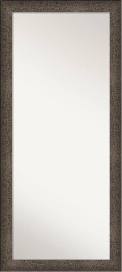 Amanti Art Bronze Full Length Mirror, 65x29 Dappled Light Bronze Tall Free Standing Body Wall Mirror Full Length for Dressing, Modern Wood Frame, Lean on Floor or Hang, Wall Decor