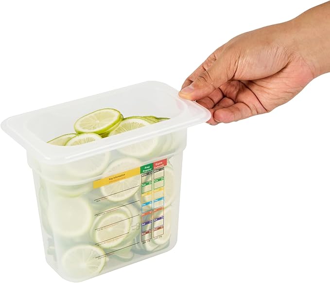 Restaurantware Food Storage Container 1 Pack of 6.8 x 4.2 x 5.9 Inches Plastic Stackable Storage Box White Reusable Label Container Dishwasher Safe For Restaurants And Kitchens
