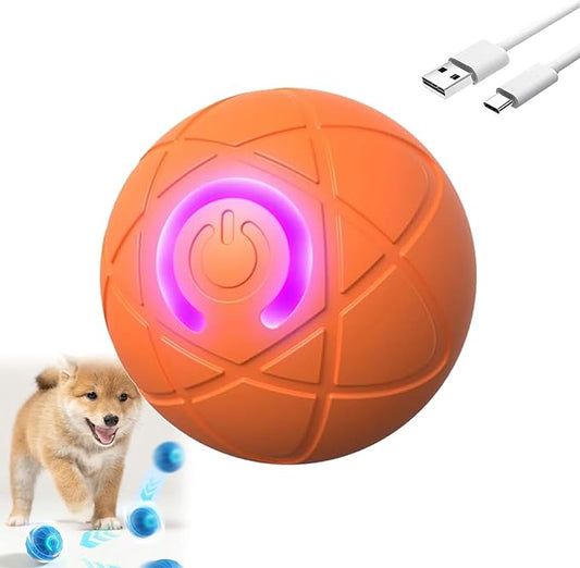 Shaky Ball Toy for Dogs, Automatic Moving Dog Toy Ball for Dogs(Cosmic Orange)