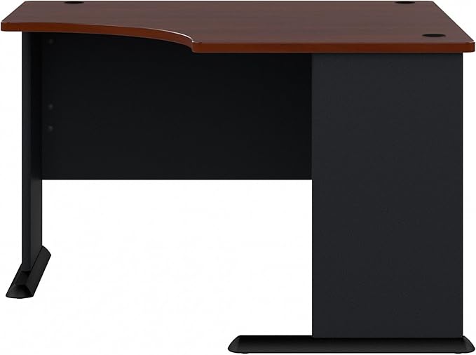 Bush Business Furniture Series A 48W Corner Desk in Hansen Cherry and Galaxy, Small Computer Table for Home or Professional Office