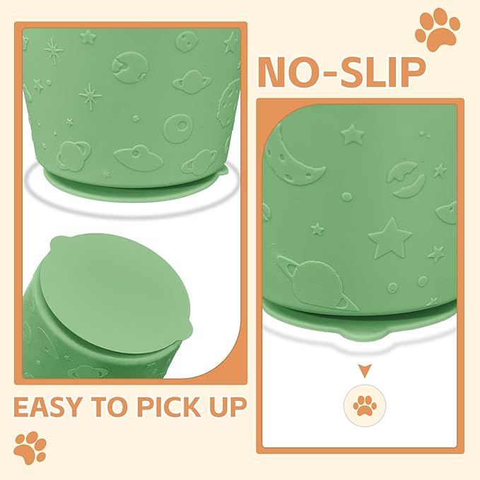 Dog Lick Bowl with Brush and Scraper, Anxiety Relief Silicone Slow Feeder Treat Dispenser, Anti-chocking Pet Dish, Non-Slip Interactive Entertainment Dog Puzzle Toy for Medium & Large-Green