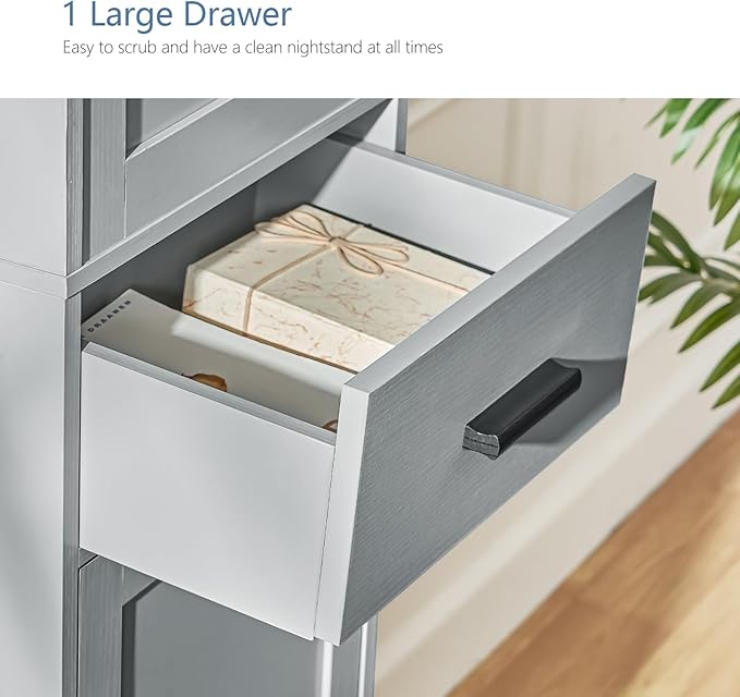 usikey 67“ Tall Bathroom Cabinet, Storage Cabinet with 4 Shelves & 2 Doors, Narrow Storage Cabinet for Bathroom, Living Room, Home Office, Greige