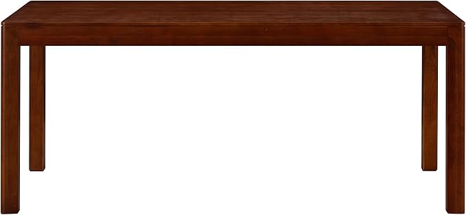 NTC Flow 71 Inch Modern Design, Rectangular Dinner Table for Dining Room, Living Room Furniture, Effortless Assembly, Dark Walnut