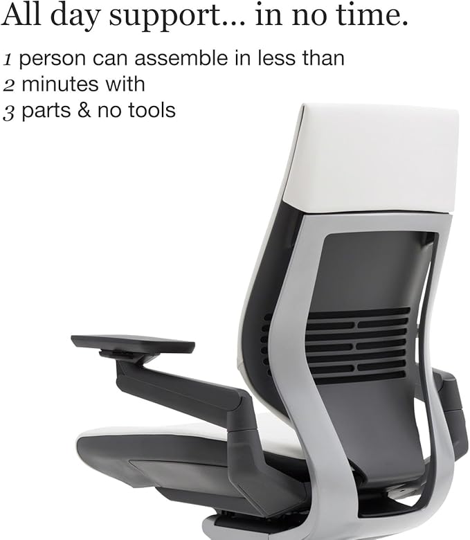 Steelcase Gesture Office Chair - Ergonomic Work Chair with Wheels for Carpet - Comfortable - Intuitive-to-Adjust for Desk - 360-Degree Arms - Coconut Yellow Fabric