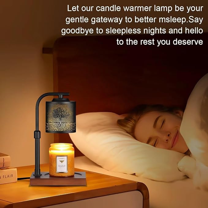 Candle Warmer Lamp with Adjustable Height Dimmable for New Home Decor Electric Candle Warmer for Jar Candles Birthday Gifts for Women Mom(Tree)