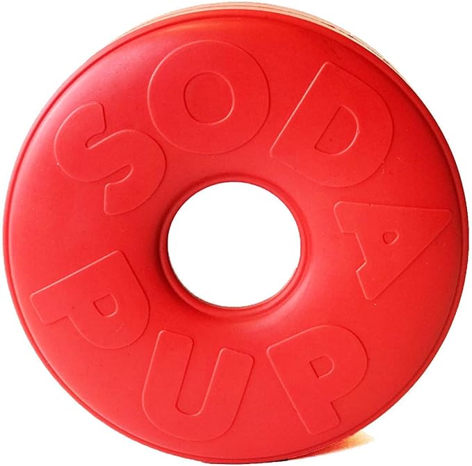SodaPup Life Ring – Durable Dog Treat Dispenser & Chew Toy Made in USA from Non-Toxic, Pet Safe, Food Safe Natural Rubber Material for Mental Stimulation, Problem Chewing, Calming Nerves, & More