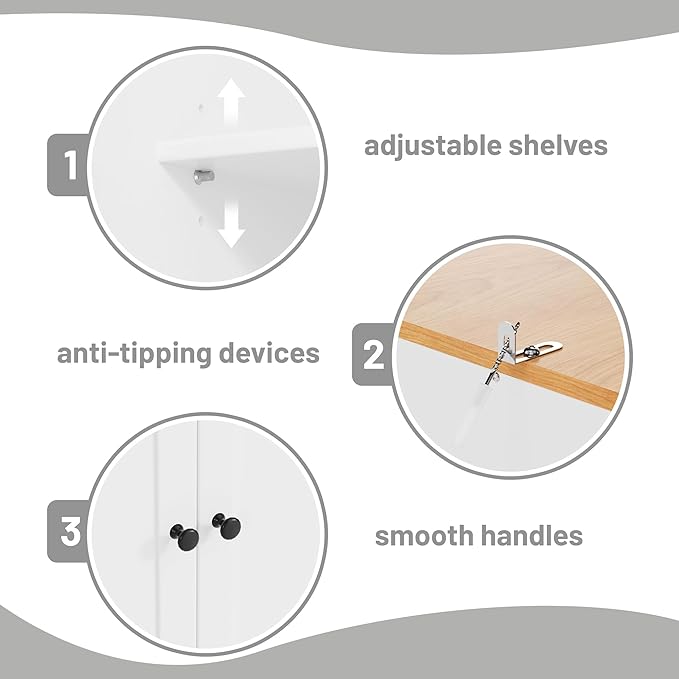 Merax 71.3" Tall Kitchen Storage Cabinet Pantry Farmhouse Freestanding Large Cupboard with 2 Drawers,2 Adjustable Shelves,8 Door-Shelf for Dining Room,White