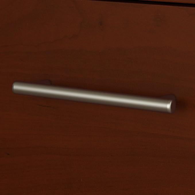 Bush Furniture Somerset 60W L Shaped Desk with Hutch in Hansen Cherry