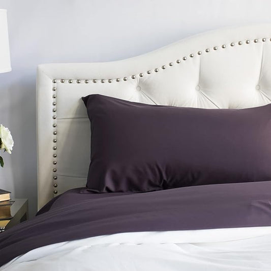 PeachSkinSheets Eggplant Sheet Set - 1500tc Level of Softness - Extra Soft Cooling Sheets for Hot Sleepers and Night Sweats - Regular King Size