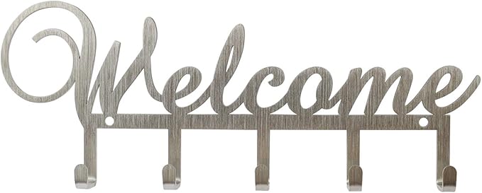 Myartte Key Holder Key Hooks Wall Decorative Zinc Alloy Key Organizer Rack with Screws and Sticker for Entryway, Kitchen, Bedroom, Organize Car Keys, House Keys, Small Accessories and Jewelry