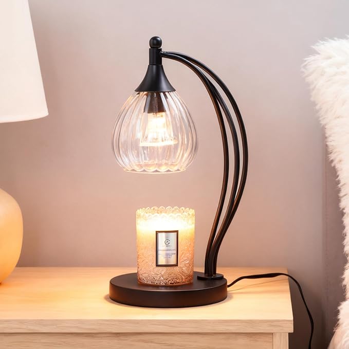 Candle Warmer Lamp with Timer Dimmer - Candle Lamp for Jar Candles - Birthday Gifts for Women Mom Home Decor House Warming Gifts, Lamp with 2 Bulbs
