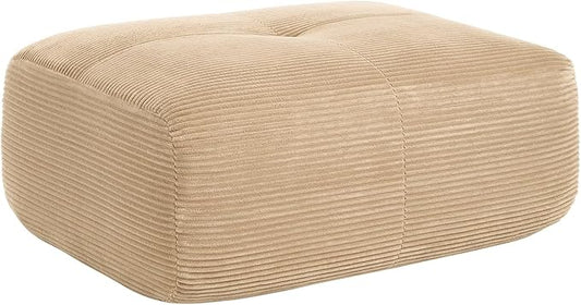 Camel Ottoman for Modular Sectional Sofa, Corduroy Deep Seat for Oversized Compressed Boneless Sectional Couches for Living Room Bedroom Apartment, Cloud Sofa Couch Set, Memory Foam, No Assembly