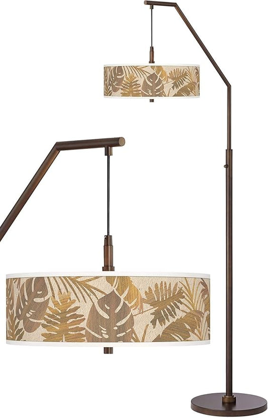 Tropical Woodwork Bronze Downbridge Arc Floor Lamp