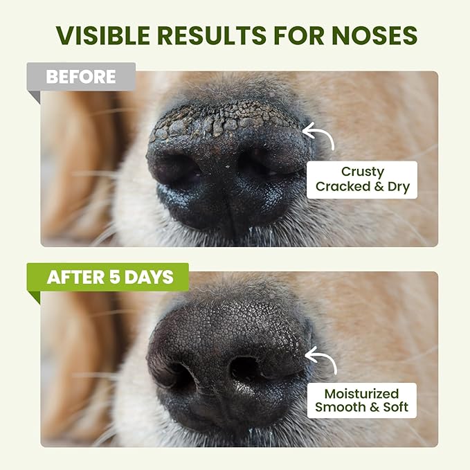 Lick-Safe Dog Paw & Nose Balm Stick with Coconut Oil | All-Natural Moisturizer & Soother for Dry, Cracked Snout & Pads | Nose Butter for Frenchies | Cream & Wax for Horse Hoof, 1.3 oz (36g)