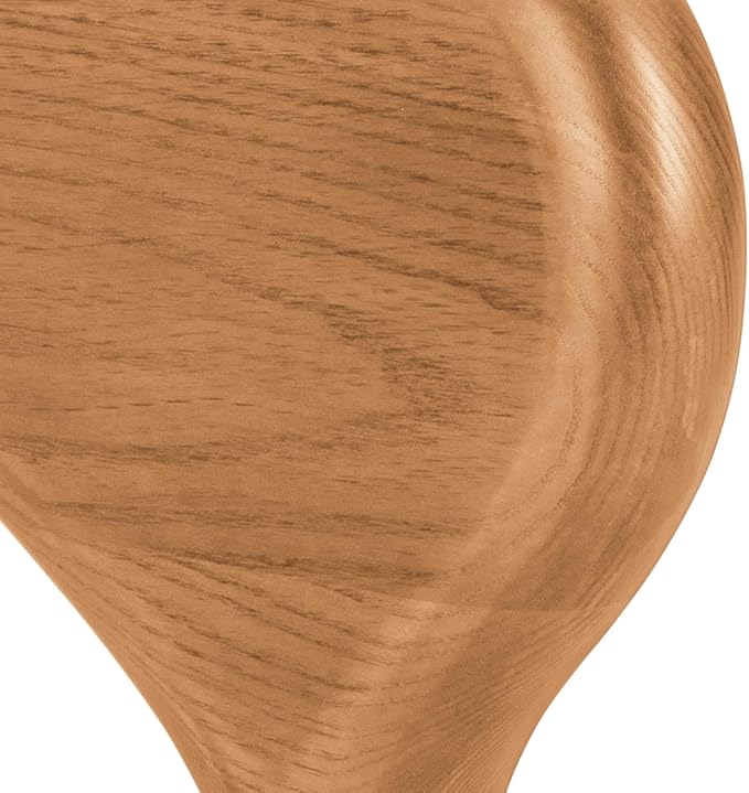 Mid Century Coffee Table Triangle Glass Coffee Table with Solid Wood Base and Thick Clear Glass Top Modern End Table for Living Room, Patio, Office, Light Walnut