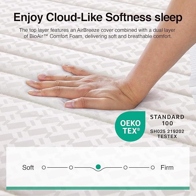 Novilla Twin Mattress, 8 Inch Twin Size Mattresses in a Box with Smarts™ Coil for Pressure Relief, Medium Plush Foam and Spring Hybrid Colchones with CertiPUR-US Certified for Kid for Kidss