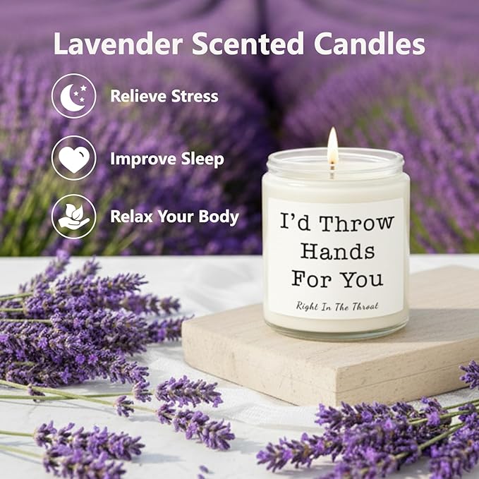 Gifts for Women, Birthday Gifts for Women, Unique Friendship Christmas Gift for Womens, Mom, Best Friend, Her, Sister, Bestie, Funny Lavender Scented Candles with Replaceable Stickers Gift Ideas