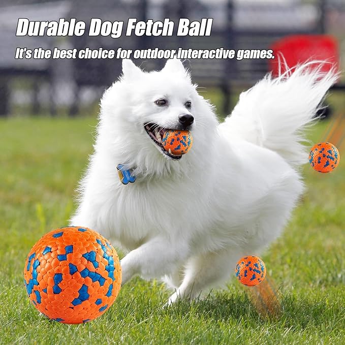Indestructible Floating Bouncy Balls for Small Breed Dogs - Lightweight, Durable, Odourless - 2.5" - 3 Pack