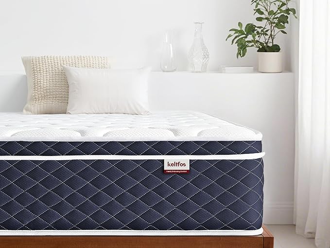 Twin Mattress 12 Inch, Hybrid Mattress in a Box, Individual Pocket Spring with Motion Isolation, Personalized Support &Zoned Pressure Relief, Certified Safe Memory Foams, Medium Firm Feel