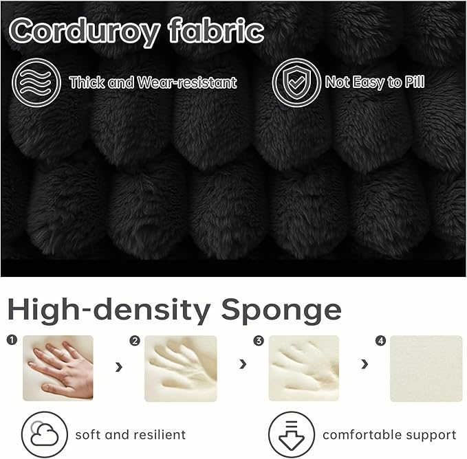 94" Cloud Sectional Couch with L-Shape Chaise,4 Seat Modern Modular Sofa with Side Pockets,Upholstered Couches for Living Room Bedroom, Boneless Couch,No Assembly Required