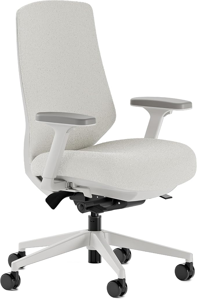 Branch Ergonomic Chair Pro - Mesh Office Chair with 14 Points of Adjustment - Height, Depth & Tilt Adjustable - 5D Armrests - Forward Tilt, Smooth Recline, and Lumbar Support - Ivory Boucle