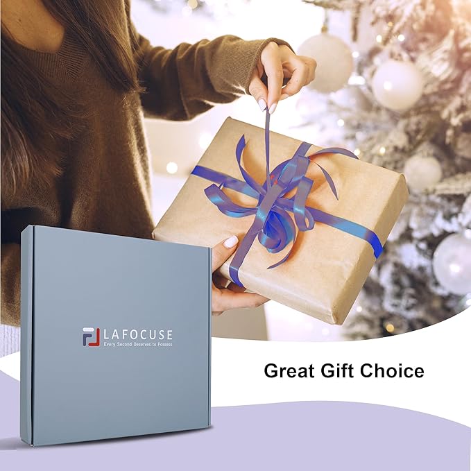 Lafocuse 12 Inch Blue Wall Clock Silent Non Ticking, Galaxy Glass Clocks Battery Operated for Living Room Bedroom Kitchen Decor, Hourglass Pattern