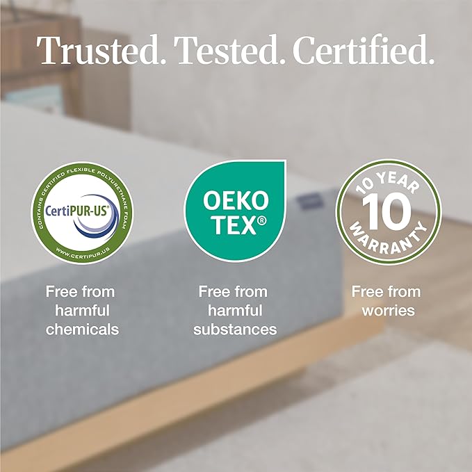 LIFEMENT Basic King Graphite Infused Memory Foam Mattress in a Box | Medium Firm Bed, Fiberglass Free, Certified Safe Foam, Cooling Pressure Relief Support, 8 Inch