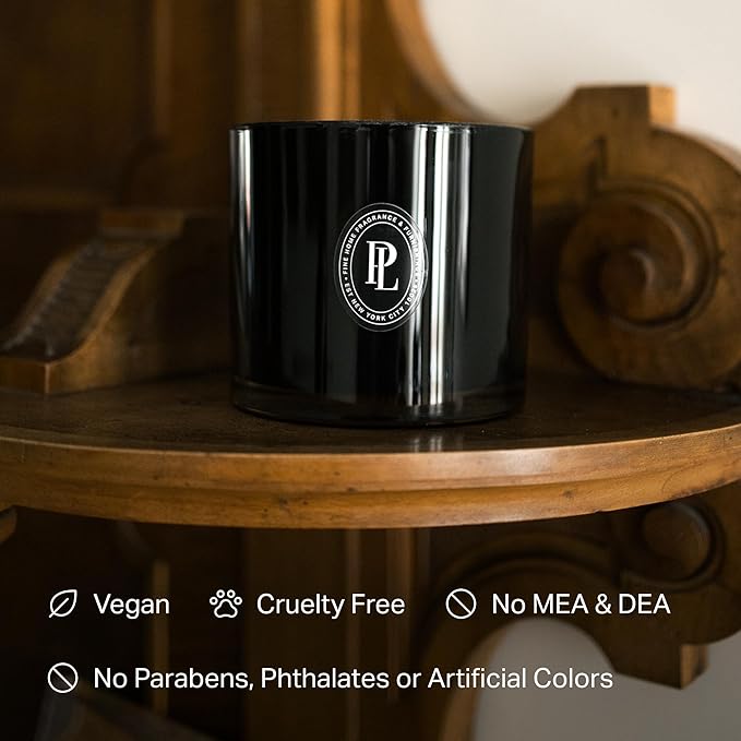 Preston Lane Luxury 3-Wick Scented Candle, Terrace View, 24 oz Hand-Poured in USA | Long Burn Time (40–50 Hrs), Vegan Soy Wax Blend, Decorative Ceramic Vessel, Fine Italian Fragrance