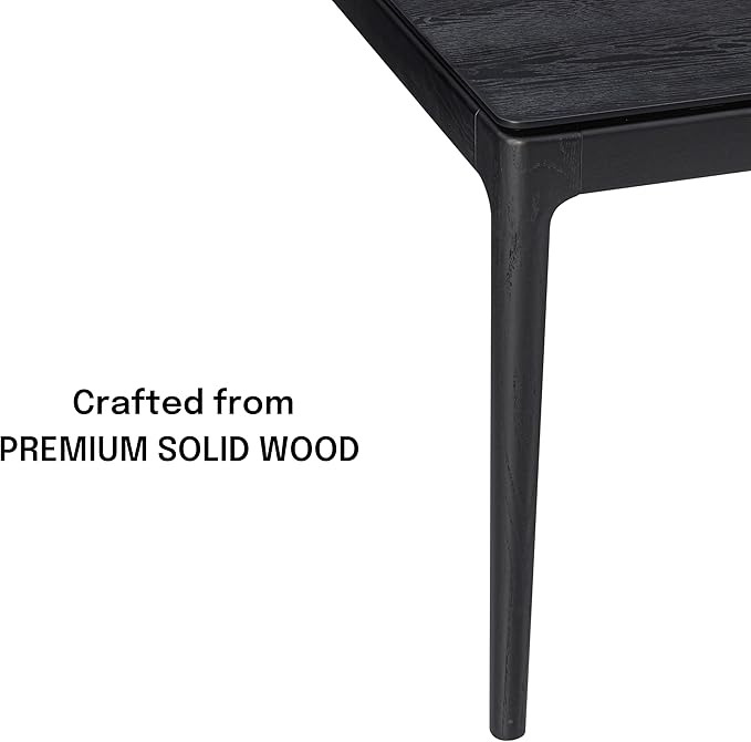 NTC Mingle 71 Inch Modern Design, Rectangular Dinner Table for Dining Room, Living Room Furniture, Effortless Assembly, Burnt Black