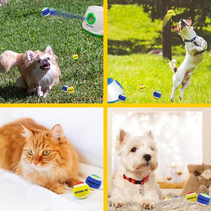 X-Small Dog Tennis Balls Dog Toys Ball 1.5" Pack of 12, Fit Ball Launchers