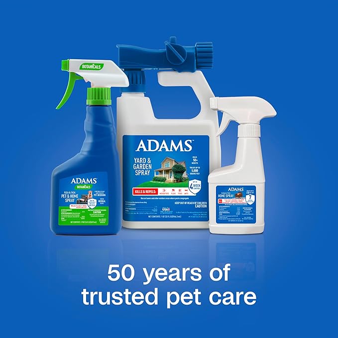 ADAMS Flea & Tick Home Spray, Kills Fleas, Flea Eggs, Flea Larvae, Bed Bugs, Ticks, Ants (Except Carpenter, Harvester, Pharaoh and Fire Ants), Cockroaches, Spiders, & Mosquitoes in The Home, 8 Fl Oz