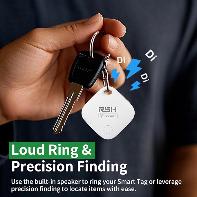 Air Tracker Tag for Android 4 Pack Luggage Tracker Tags Works with Google Find Hub App, Bluetooth Tracker Key Finder and Item Locator for Luggage, Backpack, Suitcases, Replaceable Battery