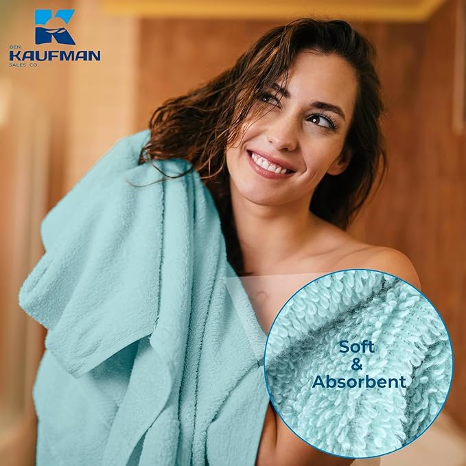 Kaufman - Personalized Velour Beach and Pool Towel 100% Cotton 30in X 60in Solid Color Bath Towel Embroidered (Aqua)