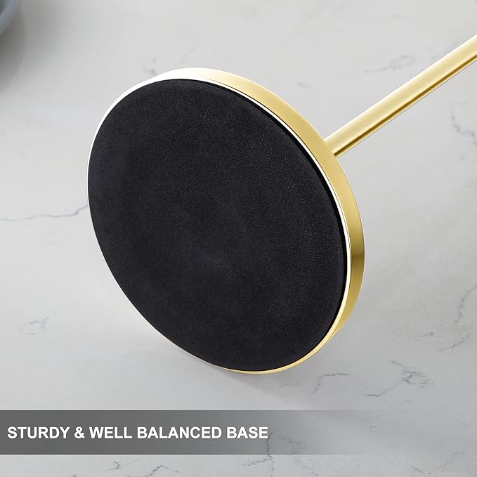 BGL Fingertip Towel Holder Stand Hand Towel Ring for Bathroom or Kitchen Vanity Countertops to Store Hand Towels Washcloths or dishcloths - 2 Hanging Rings,Gold…