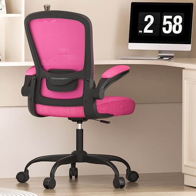 Mimoglad Office Chair, Ergonomic Desk Chair with Adjustable Lumbar Support, High Back Mesh Computer Chair with Flip-up Armrests-BIFMA Passed Task Chairs, Executive Chair for Home Office