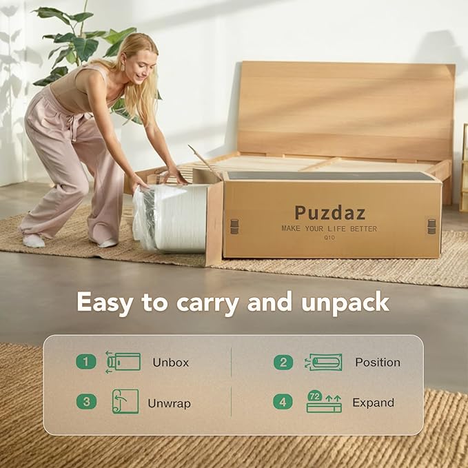 6 Inch Twin Memory Foam Mattress, Medium Firm - CertiPUR-US Certified, Pressure Relief, Bed in a Box - Removable & Washable Bamboo Fiber Cover for Kids, Bunk Bed, Trundle