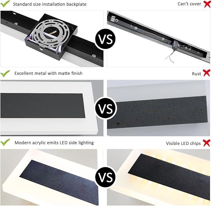 LamQee 31.5 Inch Long Outdoor Wall Lights Modern Exterior Lighting Fixtures for House, Waterproof 3000K 24W 1200LM LED Linear Outdoor Wall Sconces Lighting for Porch Patio Garage Door Yard Indoor