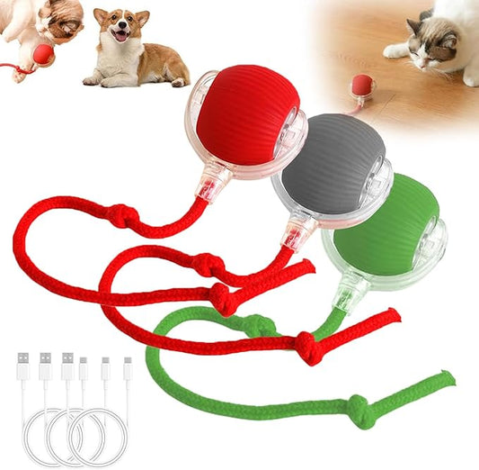 Interactive Rolling Dog Ball,Interactive Dog Ball,Interactive Cat Ball Toy,Interactive Cat Dog Toys Ball Fast Rolling,360° Smart Automatic Rolling Pet Ball.3PC(Green+Red+Grey)
