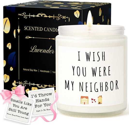 Gifts for Women, Birthday Gifts for Women, Unique Friendship House Warming Gift for Womens, Best Friend, Her, Sister, Bestie, Funny Lavender Scented Candles with Replaceable Stickers Gift Ideas