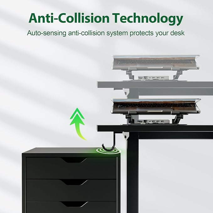 Agilestic Electric Standing Desk, Extra Large 71 x 31.5 Inches Height Adjustable Desk, Sit Stand Up Workstation for Home Office, Ergonomic Rising Gaming Computer Table with Memory Preset, Black