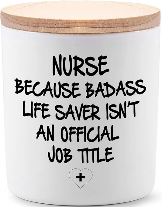 BFJLIFE Nurse Gifts for Women Funny Unique School Nurse Practitioner Gifts for Christmas Birthday Nurse Week Appreciation Novelty Lavender Scented Soy Candles