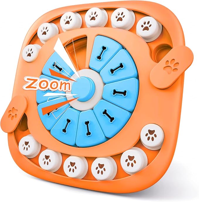 Dog Puzzle Toys,Interactive Treat Puzzle Dog Toy for IQ Training & Mental Stimulating,Treat Puzzle Dispensing with Squeaky Design for Large Medium Small Smart Dogs