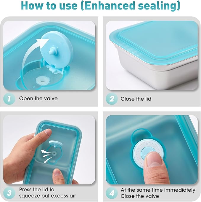 Stainless Steel Snack Containers,Food Storage,2 Compartment,Condiment Containers with Lids,Snack Containers 2 PCS