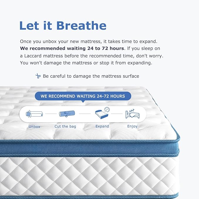 King Size Mattress 12 Inch, Medium Firm Hybrid King Bed Mattress, Memory Foam Mattresses in a Box for Pressure Relief, Individual Pocket Spring-Motion Isolation with Edge Support, CertiPUR-US