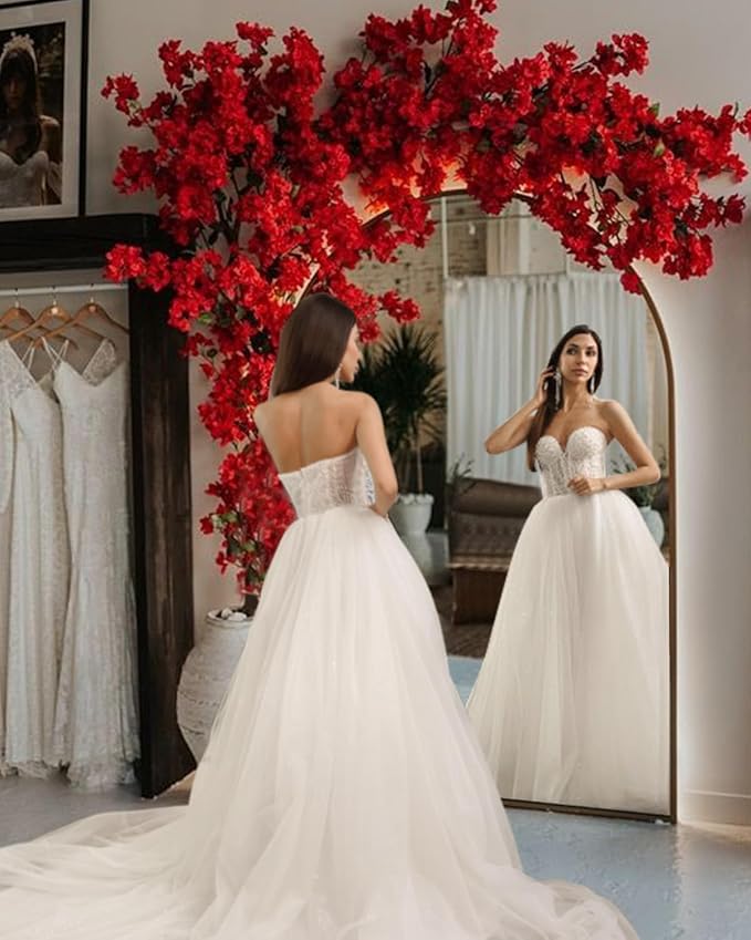 Full Length Mirror, 72"x44" Floor Mirror Freestanding, Oversized Floor Standing Mirror Full Body Mirrors with Stand for Bedroom, Hanging Mounted Mirrors for Living Room, Black, Arched