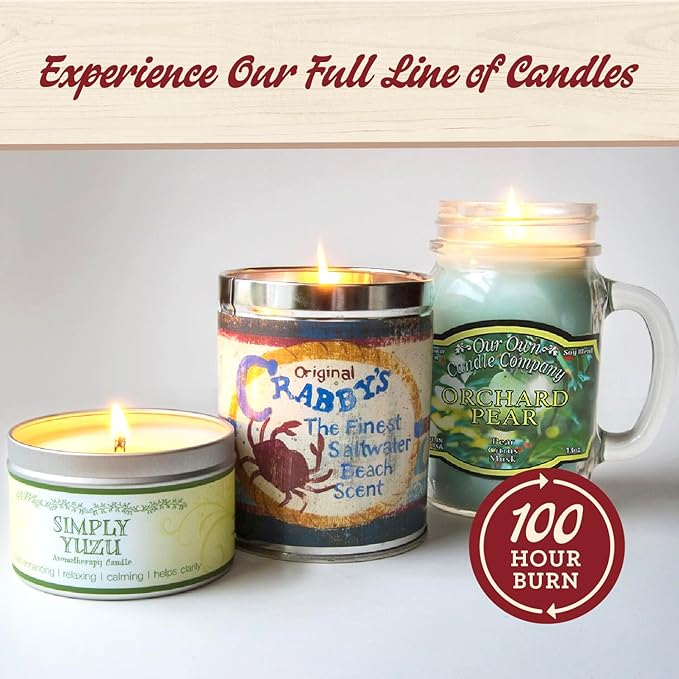 Our Own Candle Company, Peppermint Twist Scented Mason Jar Candle, 100 Hour Burn Time, 13 Ounces