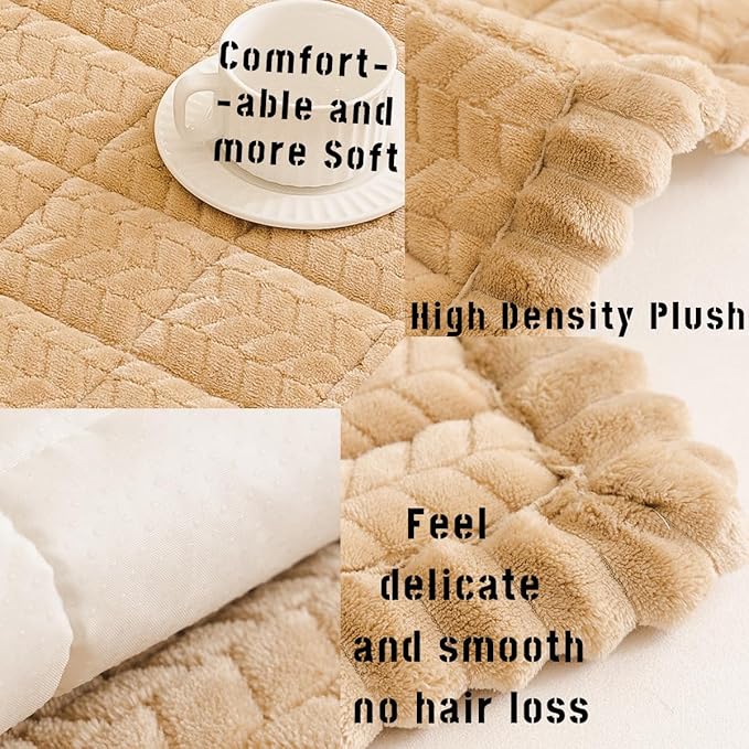 Sofa Cover Fuzzy Couch Cover for Pet, Couch Covers for Dogs Washable Non-Slip Sofa Slipcover Cushion Protector Pets Friendly Mat Bed