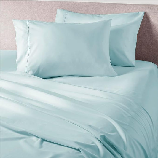 PeachSkinSheets Beach Blue Sheet Set - 1500tc Level of Softness - Extra Soft Cooling Sheets for Hot Sleepers and Night Sweats - Split Head King Size (36" Split)